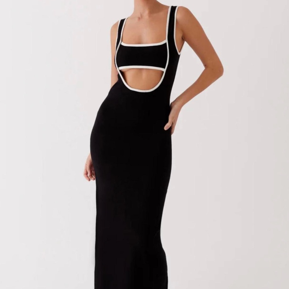 Peppermayo Black and White Sleeveless Dress